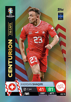 Xherdan Shaqiri Switzerland Topps Match Attax EURO 2024 Centurion #CC11